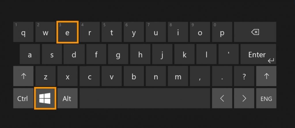 Press WIndows + E Keys - Screenshot