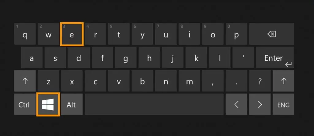 Press WIndows + E Keys - Screenshot