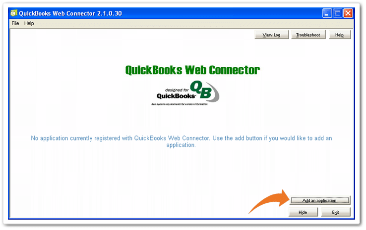 QuickBooks Web Connector - Screenshot