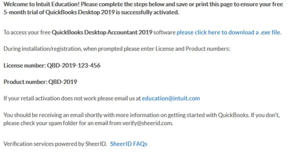 QuickBooks student discount-screenshot