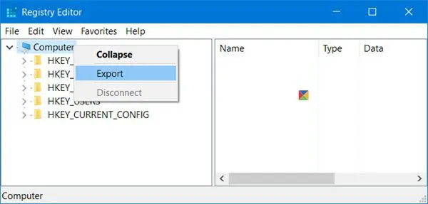 Backup and Restore Registry Screenshot