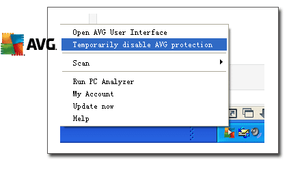 Disable antivirus temporarily - Screenshot
