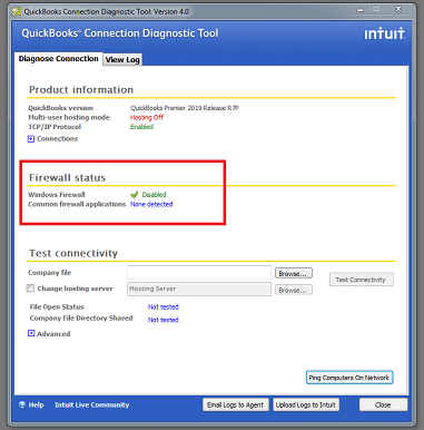 Firewall Status - Screenshot