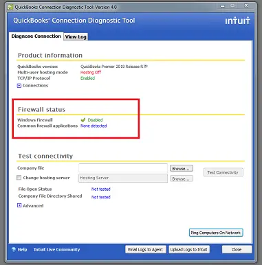 Firewall Status - Screenshot