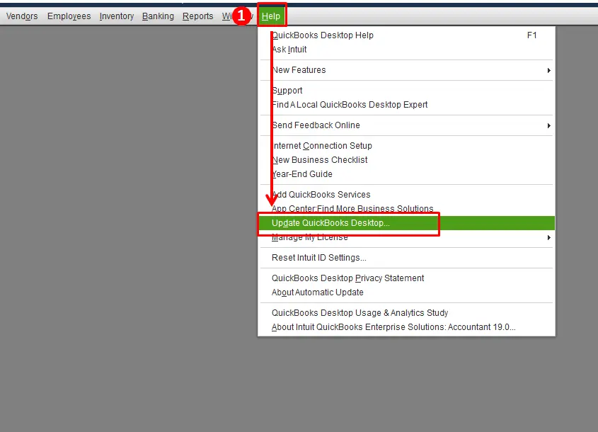 Help + Update QuickBooks desktop - Screenshot