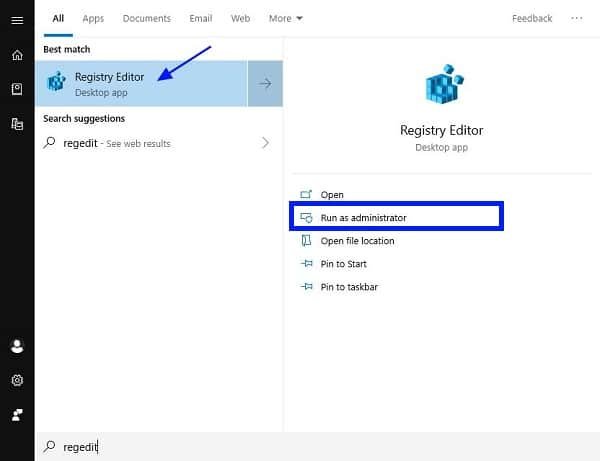 Open Regedit as System Admin - Screenshot