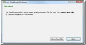 QBFD diagnoses and resolves an issue - Screenshot
