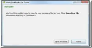 QBFD diagnoses and resolves an issue - Screenshot