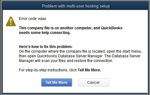 QuickBooks Error Code H202 - Image