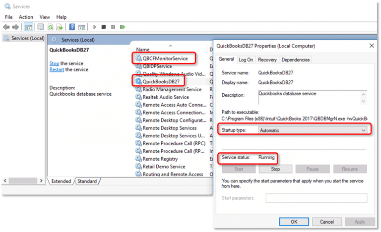 Verify QuickBooks Services-Screenshot