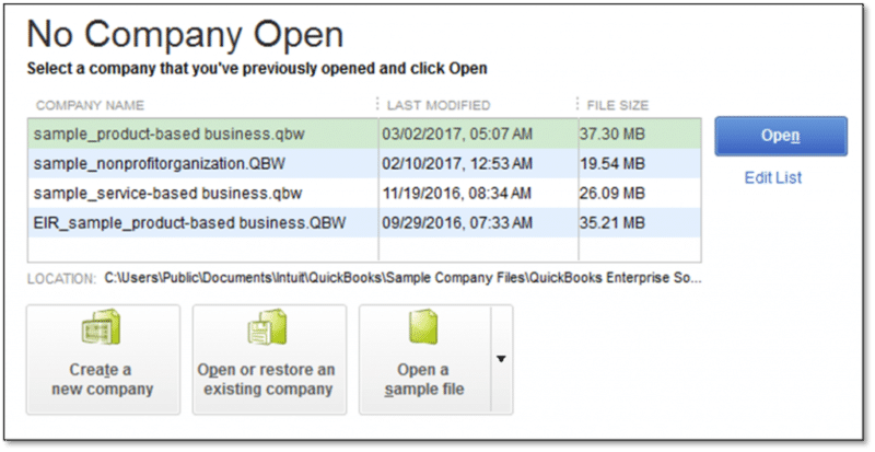 no company open-screenshot