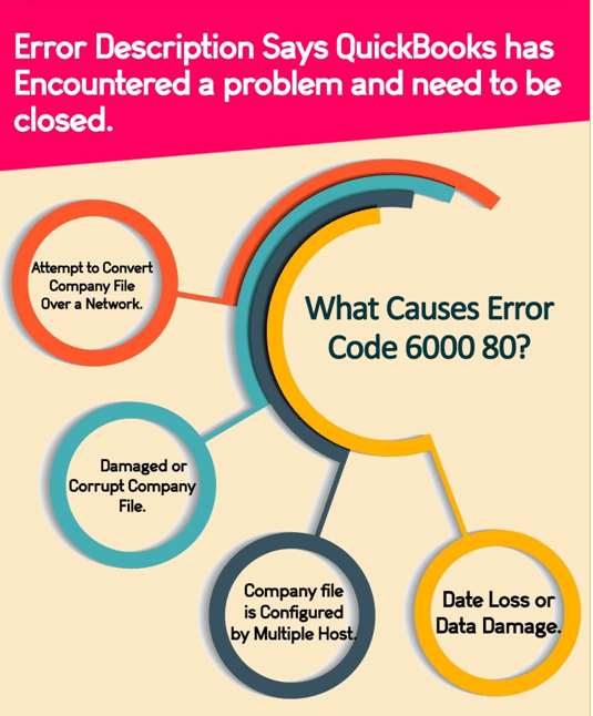 Causes of QuickBooks Error Code 6000 80 - Info-graphic