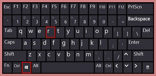 Press Windows + R keys