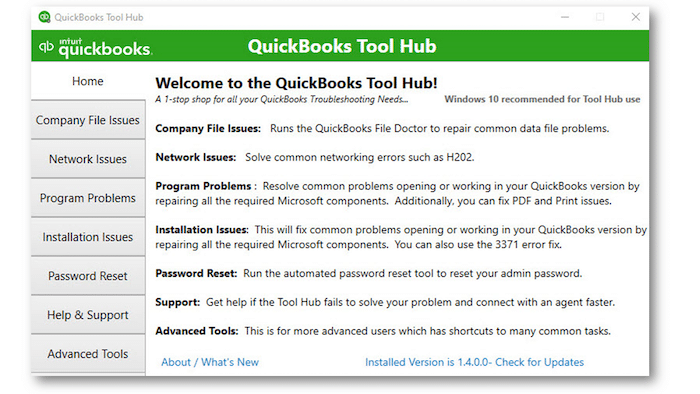 Run QuickBooks Install Diagnostic Tool from QuickBooks Tool Hub - Screenshot