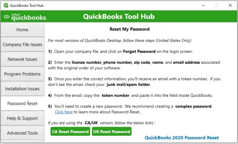 Reset password Tool hub-screenshot