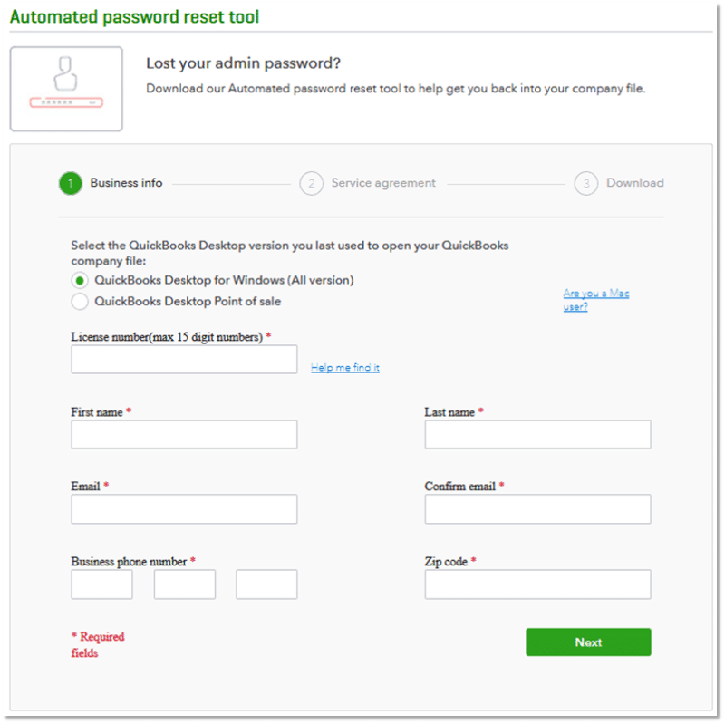 Automated reset tool-screenshot