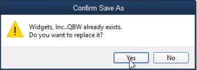 Confirm save as windows - Screenshot