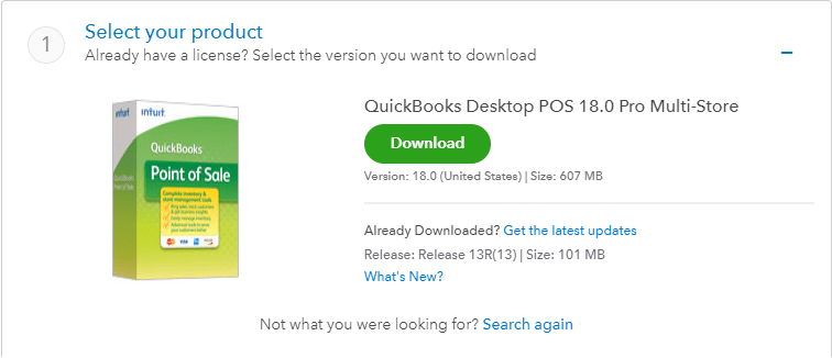 Download Point of Sale (POS) update - Screenshot