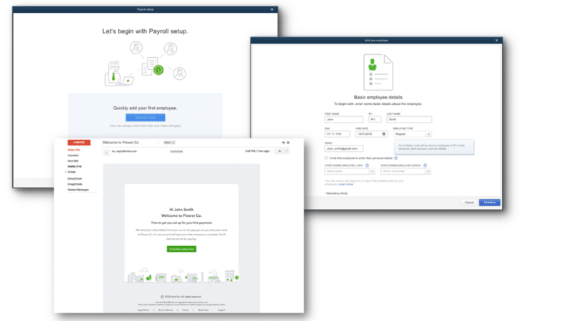 Employee self setup easy payroll setup - Screenshot