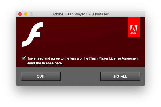Install Adobe flash player - Screenshot