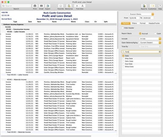 Modernize reporting - Screenshot