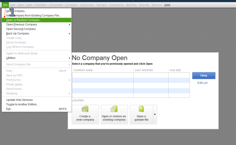 QuickBooks is installed on the host system - Screenshot