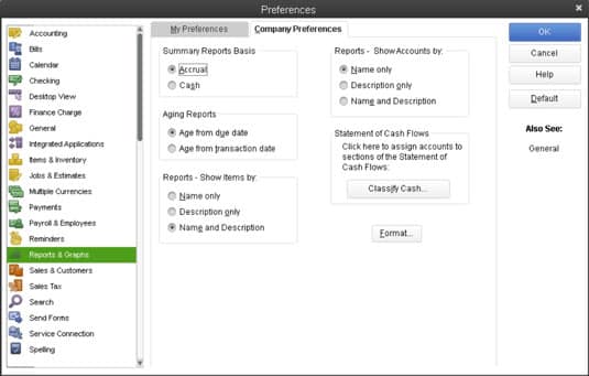 Reports and graphs option - Screenshot Image