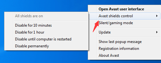 Temporarily Turn off the Antivirus - Screenshot