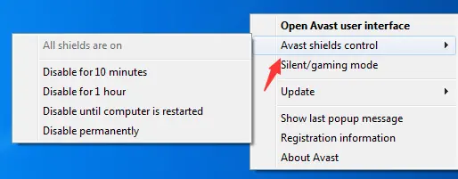 Temporarily Turn off the Antivirus - Screenshot