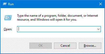 open run command- screenshot
