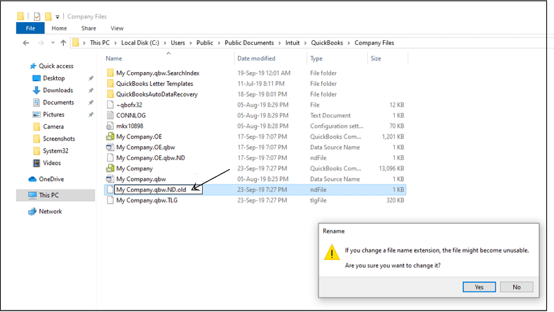 Renaming the installation folders - Screenshot