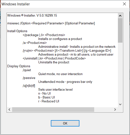 Windows Installer - Screenshot