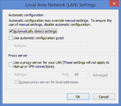 automatically detect settings - Screenshot Image