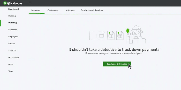 Create Your First Invoice - Screenshot