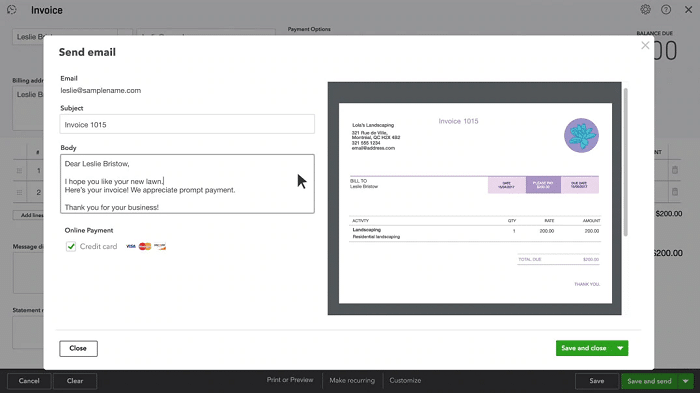 Customize Your Email and then Send It - Screenshot