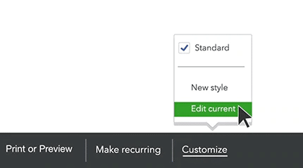 Customize Your Invoice - Screenshot