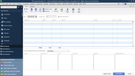 Editing a journal entry - Screenshot
