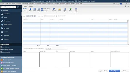 Editing a journal entry - Screenshot
