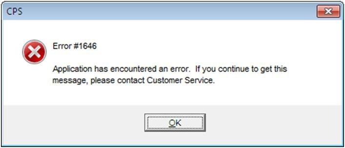 QuickBooks error 1646 - Screenshot