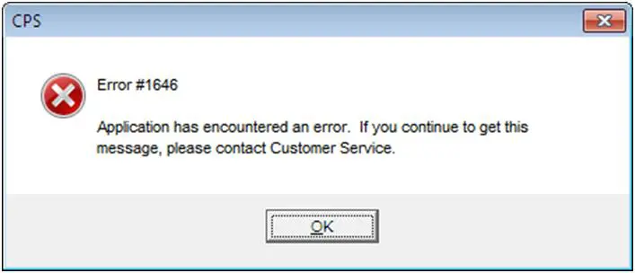 QuickBooks error 1646 - Screenshot
