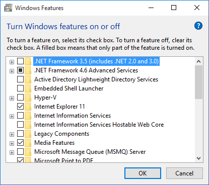 find .NET framework - Screenshot