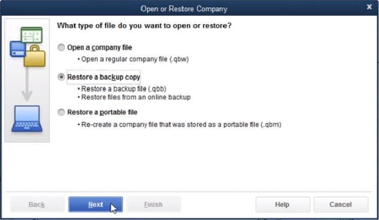 Open or restore company-screenshot