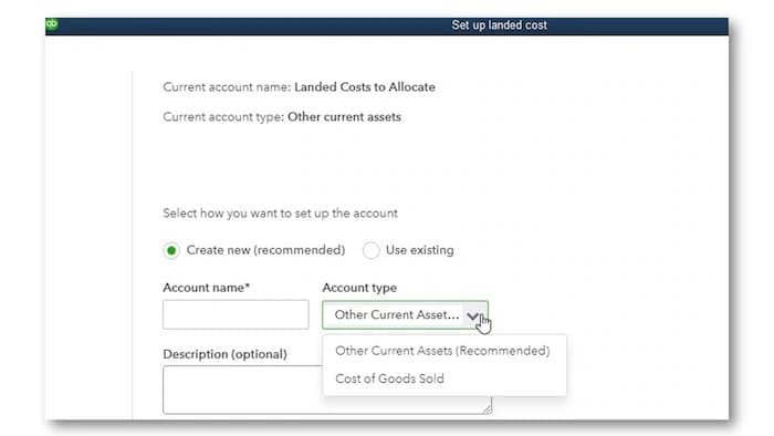 Landed costs feature - Screenshot Image