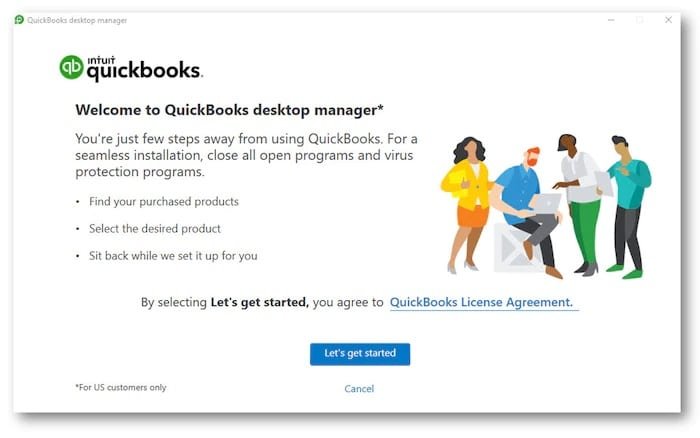 QuickBooks Desktop Manager option - Screenshot Image