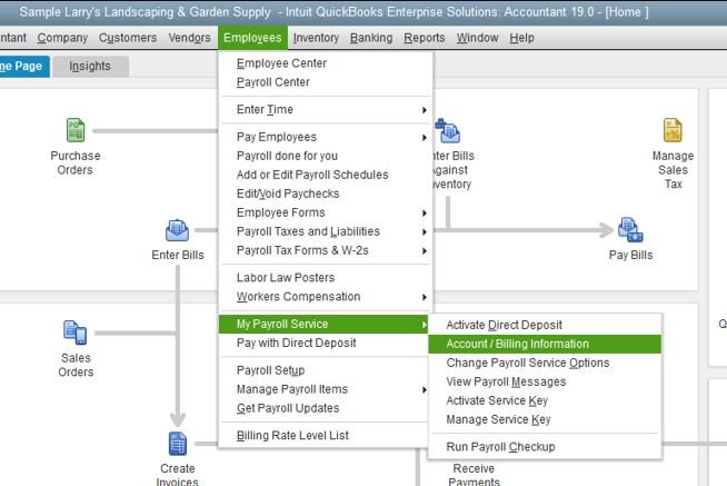 Payroll subscription is set to active - Screenshot Image