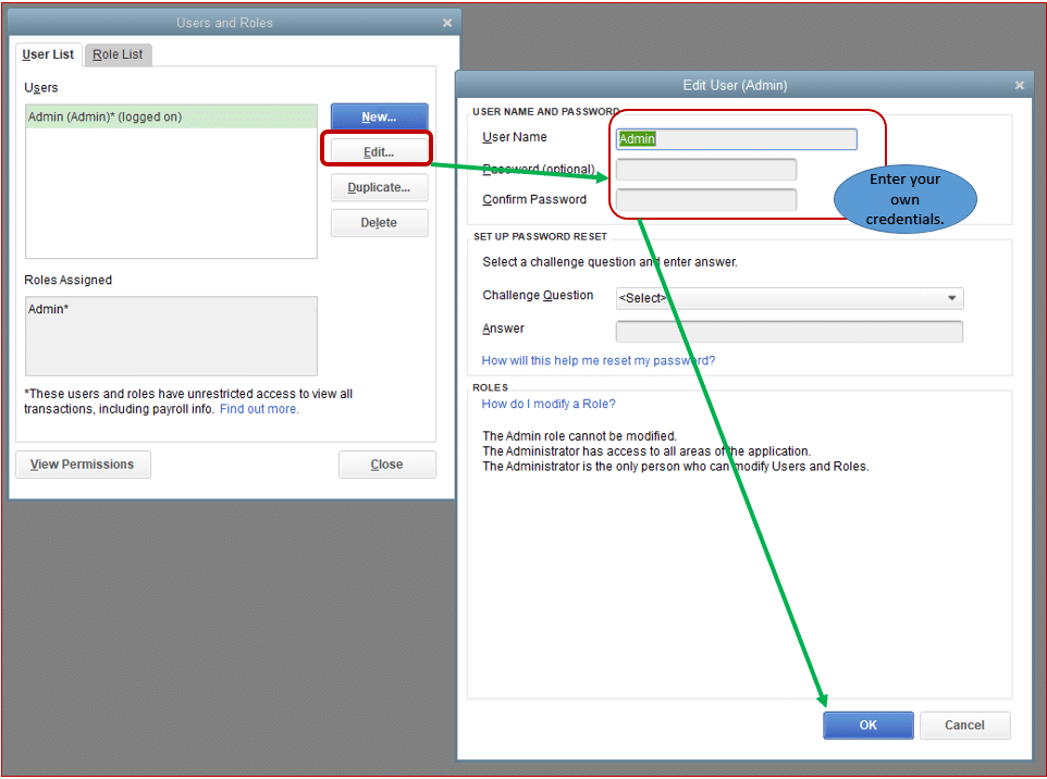 Edit User - Screenshot Image