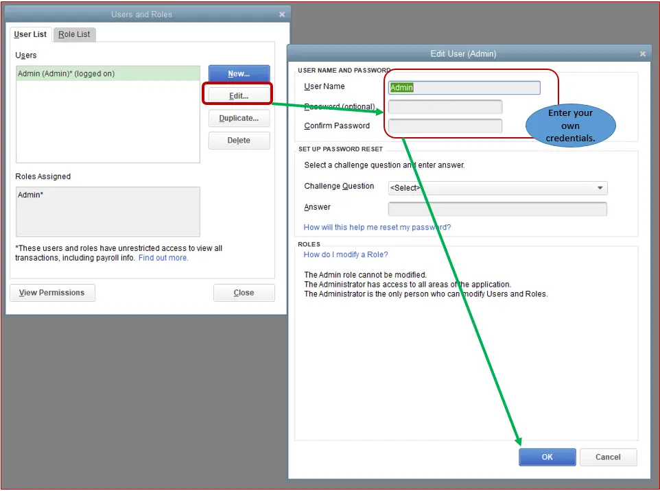 Edit User - Screenshot Image