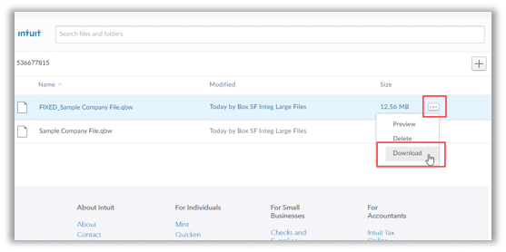 Retrieve your corrected data file - Screenshot Image