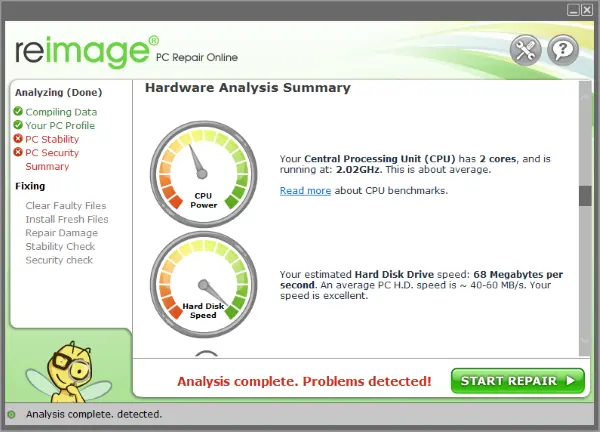 Installing the reimage repair tool - Screenshot Image