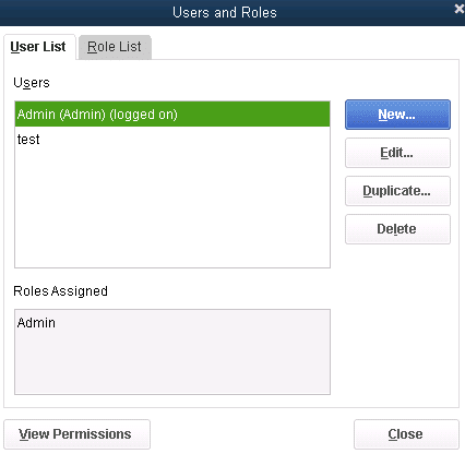 Set-up users and roles - Screenshot Image